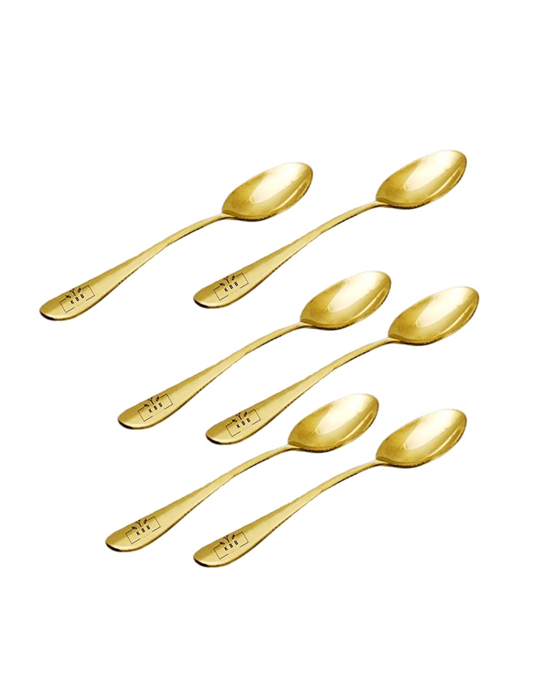 KBB Brass Spoon Premium Plain (Pack of 6)