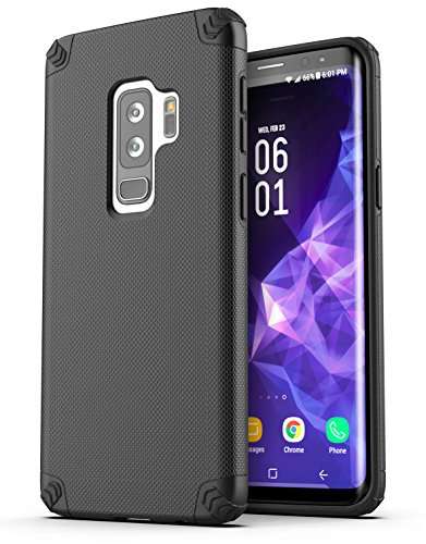 Encased Belt Clip Case for Samsung Galaxy S9 Plus - (Nova Series) Slim Grip Case + Secure-fit Holster (Black) 2