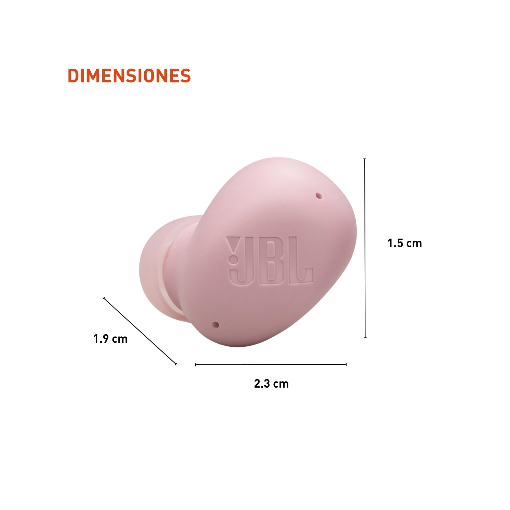 JBL Vibe Buds 2 - True Wireless Noise Cancelling Earbuds Pure Bass Sound & Smart Ambient Technology, 4mics for Crisp, Clear Calls, up to 40Hrs of Playback, IP54 Dust & Water Resistant (Pink) 3
