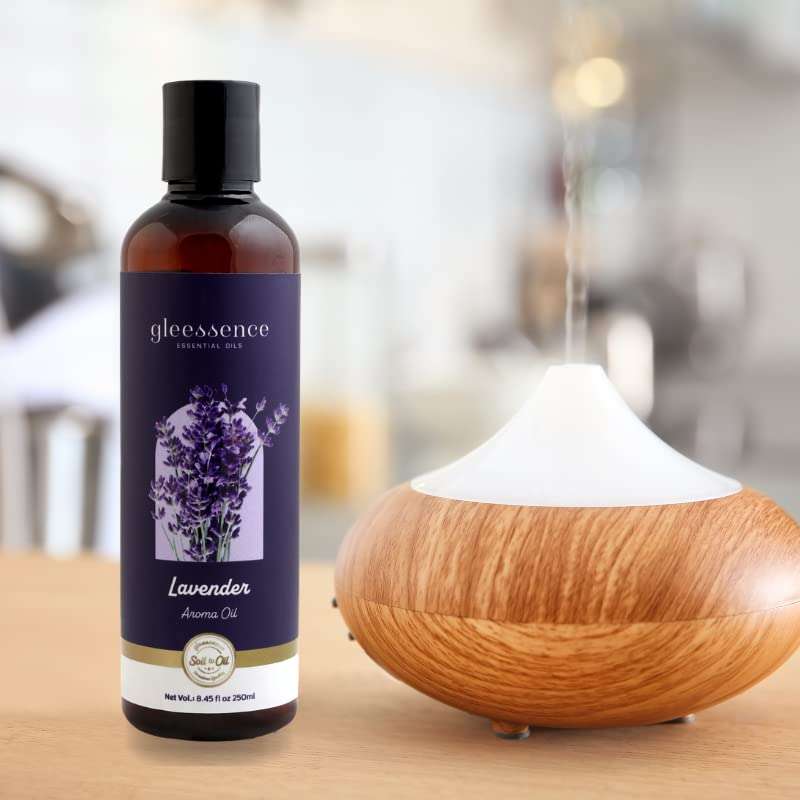 gleessence Pure & Natural Lavender Aroma Diffuser Oil - 250ml | Fragrance Oil for Home and Office Use | Reed Diffuser Oil Refill | Long Lasting Natural Aroma 6