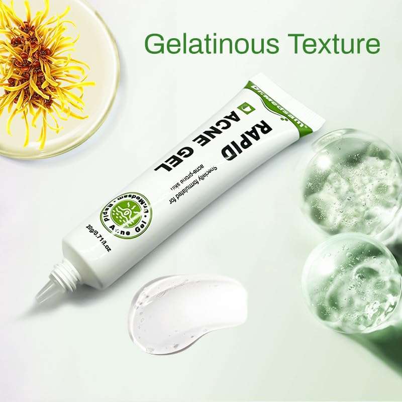 Dr.Medsam Rapid Ance Gel, Salicylic Acid Acne Treatment Acne Control Gel Inhibit Color Sink, Eliminate Acne Anti-inflammatory Sterilization Improve the Oil Pox Skin 20g/0.7Oz 3