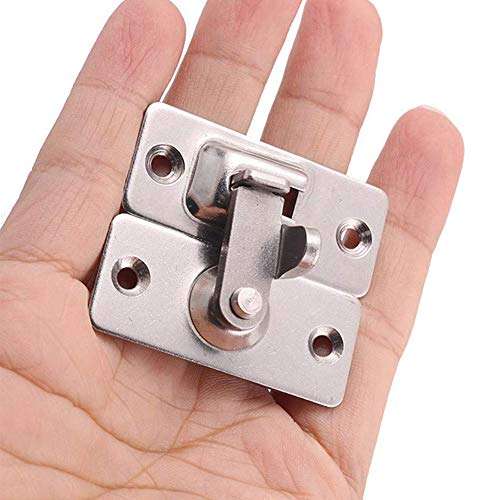 90 Degree Right Angle Door Lock Buckle Lock Bolt Lock cam Lock for Door and Window Sliding Lock bar Bolt barn Sliding Door Lock Sliding Latch 2