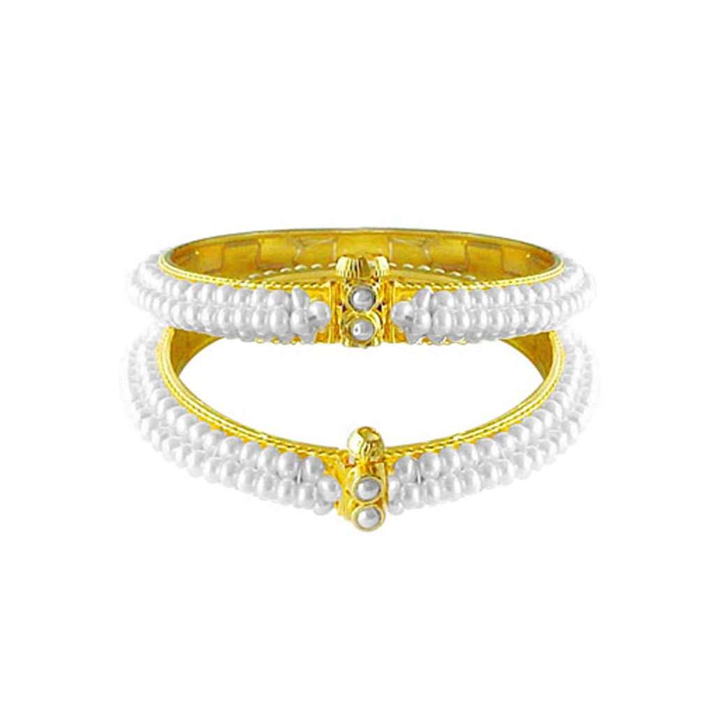 Sri Jagdamba Pearls Dealer Floral Pearl Bangle 1