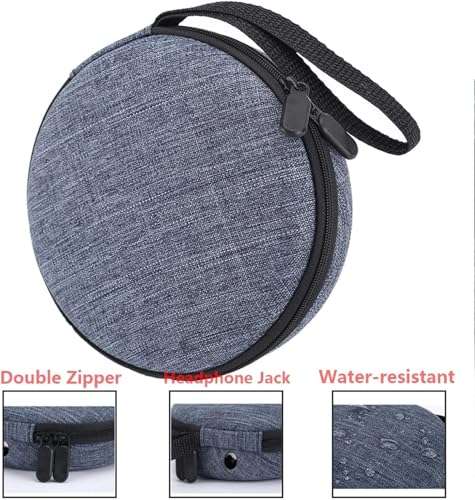 Portable Durable CD Player Case Hard Bag Carrying Travel Storage Case Compatible for CD Player 511/611/711/611T Personal Compact Disc Player, Headphone, USB and AUX Cable 4