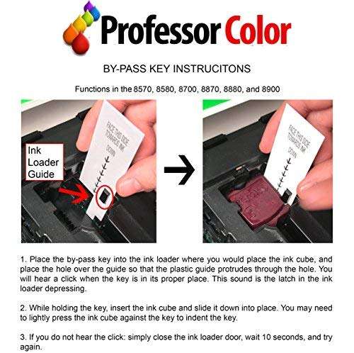 ColorQube 8570 8580 Ink Replaces 108R00926 108R00927 108R00928 108R00930 (8 Repackaged OEM Inks), Bundle Includes Professor Color Bypass Key for use in North American Printers 2