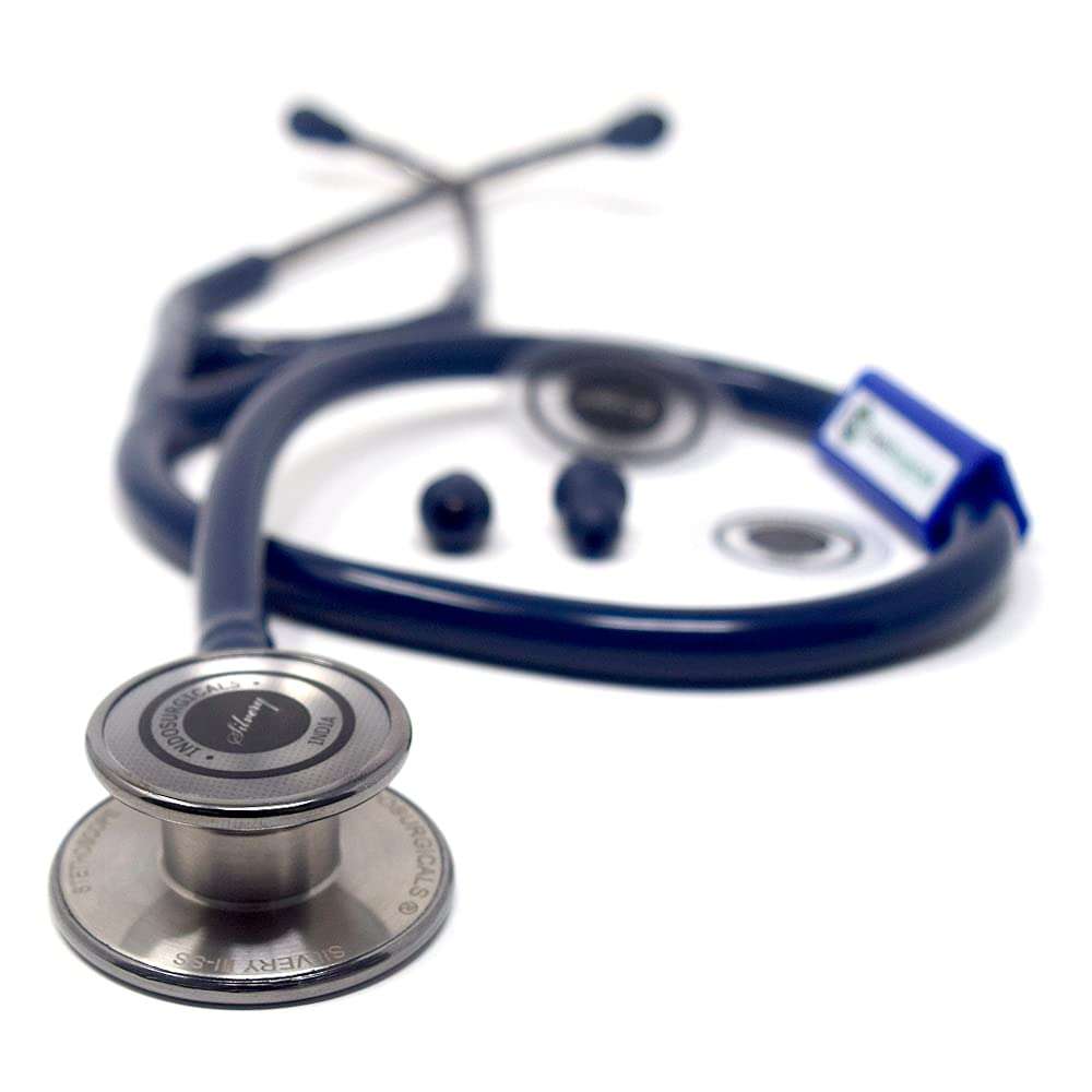 IS IndoSurgicals Silvery III-SS Stethoscope (Blue) 1