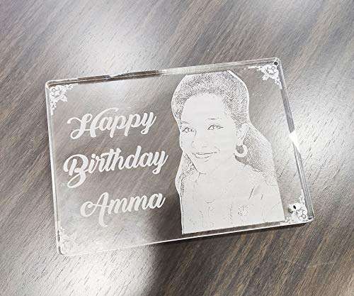 Incredible Gifts India Personalized Photo and Message on a Glass - Gift for Birthday 3