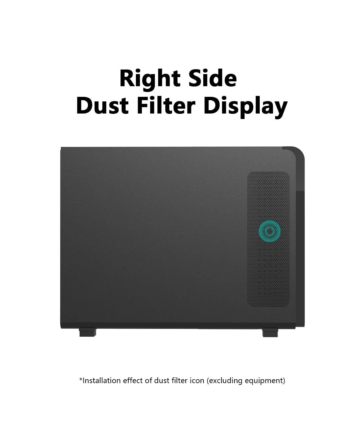 ADJNPCY Dust Filter for NAS QNAP TS-451D2 TR-004 Dustproof PVC Cover - Black 4