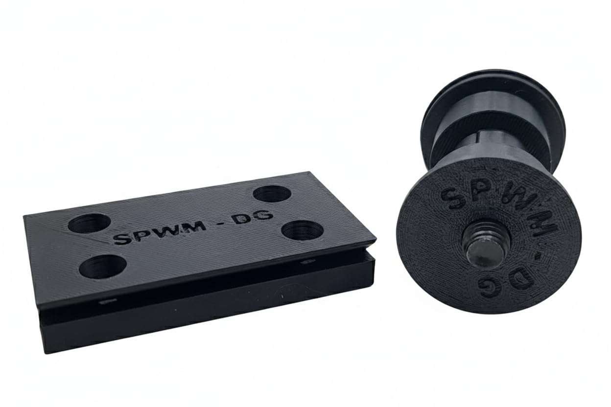 SPWM Ball Head Adapter for BOG DeathGrip Tripod with Plate - Arca Swiss Compatible Quick Release Mount - 3/8" Conversion Kit for Shooting Hunting Photography - Lightweight PETG Construction 1