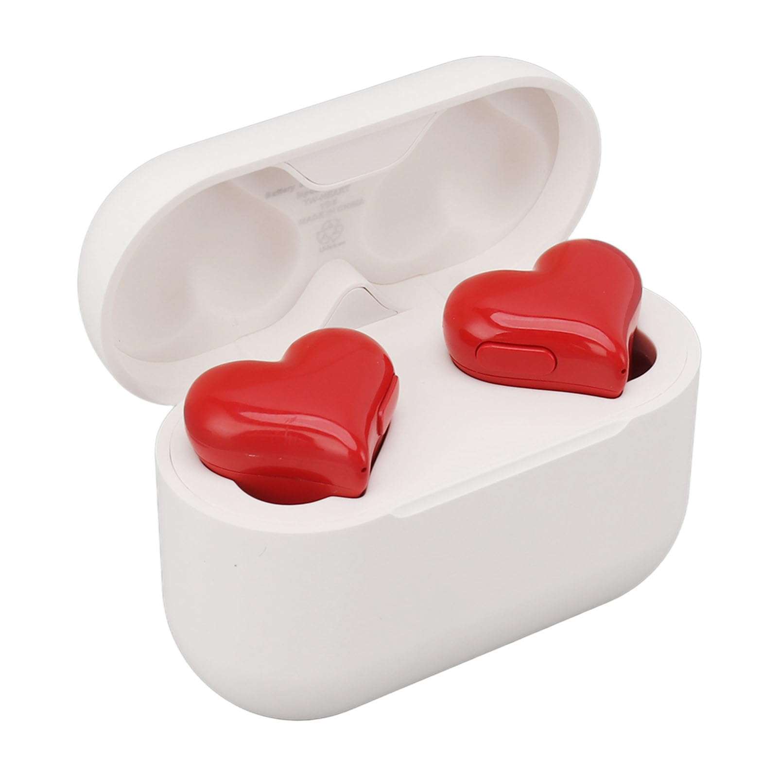 ciciglow Heart Shaped Wireless Earbuds, Noise CancellingEarphones with HiFi Stereo Sound, Long Battery Life and Wide Compatibility 5