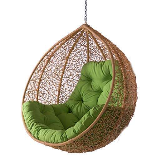 Credenza Egg Design Portable Indoor/Outdoor Swing Chair for Home Furniture (Green) 1