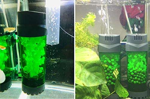 QANVEE Fluidized Moving Bed Filter Bubble Bio Media Reactor for Aquarium Fish Tank with Air Stone and Sponge Filter (LH-600) 6