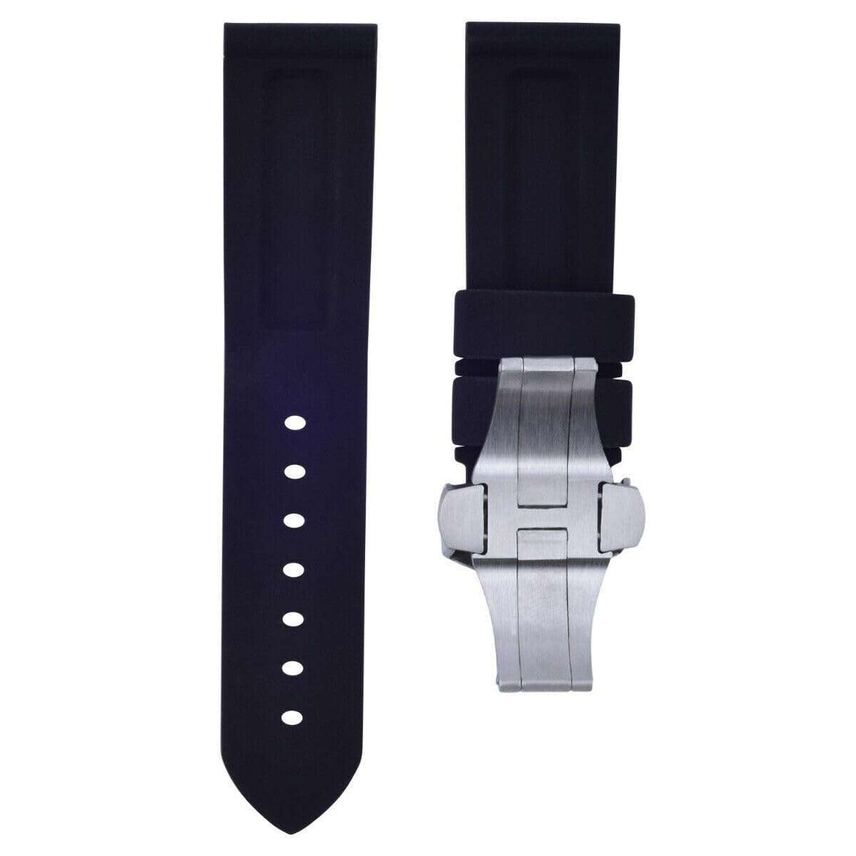 Ewatchparts 22mm - 24mm Rubber Diver Watch Band Strap Compatible With Panerai GMT Marina Luminor Radiomir 3