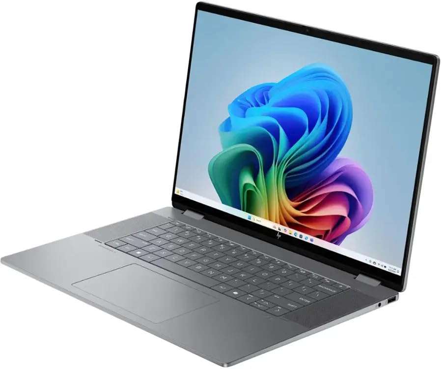 HP OmniBook X Flip 2-in-1 Laptop 16" WUXGA IPS Touchscreen 6-Core AMD Ryzen 5 220 8GB LPDDR5 4TB SSD AMD Radeon 740M Graphics Wi-Fi 6E Backlit Keyboard 5MP+IR Camera Win11 Pro w/ONT 32GB USB 5