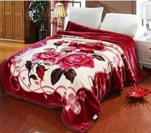ELSTONE HOME Mink Fabric Printed Double Blanket for Heavy Winters (Multicolor, Double Bed, 220 cm x 240 cm) - Pack of 1 1