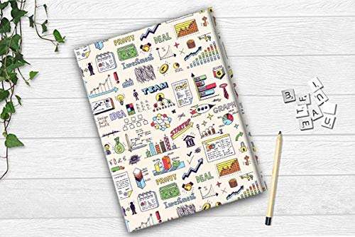 Paper Plane Design 2D Folder Case, A4 Size, Ring Binder File Folder, Can Use in Office/Hospital/Banking/Account/School Documents, Bills & Certificates 3