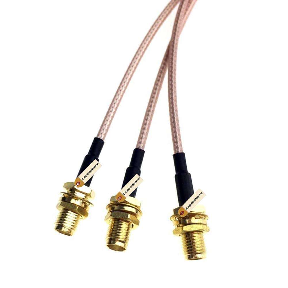Lsgoodcare SMA-Female to Pigtail Antenna Extension Cable- RG316 Coaxial Cable Connector Antenna Adapter,Pack of 3, Length 20Centimetre/8' 4