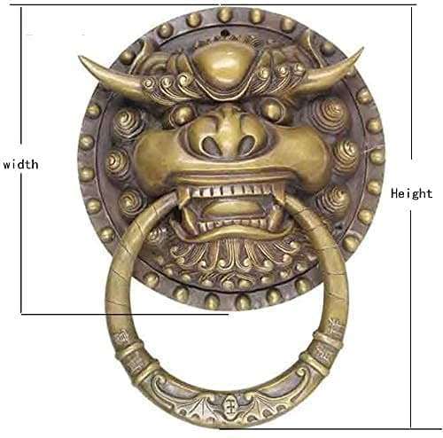 Classical Door Handle Knocker Chinese Door Bronze Door Handle Antique Handle Wooden Door Handle Door Pull Ring Hardware Door Lock Closet Door Handle 6