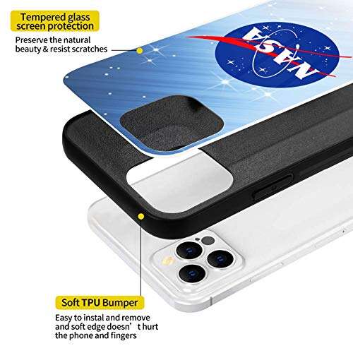 NASA Glass + Case Suitable for iPhone 12 Skid Shock Proof Anti Scratch Phone Case for iPhone 12 Pro Max 5