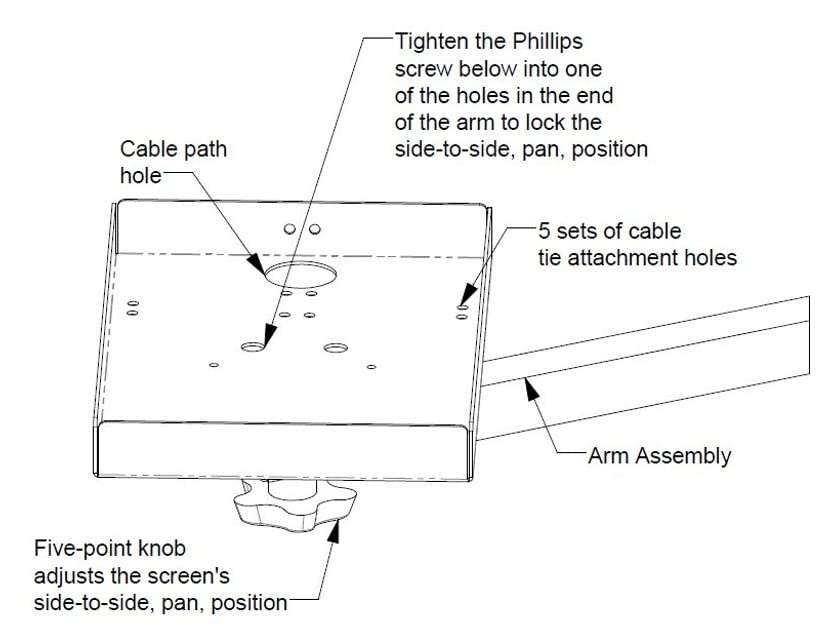 Practical Quality Systems Wall Mount 8" Arm with Printer and Peripheral Tray 3