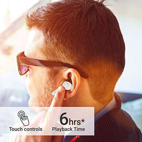 ZEBRONICS SOUND BOMB Supporting Bluetooth 5.0 TWS Earphones with Touch Control,Call Function,Voice Assistant & Upto 18hrs Playback time with Portable Charging Case(White) 5