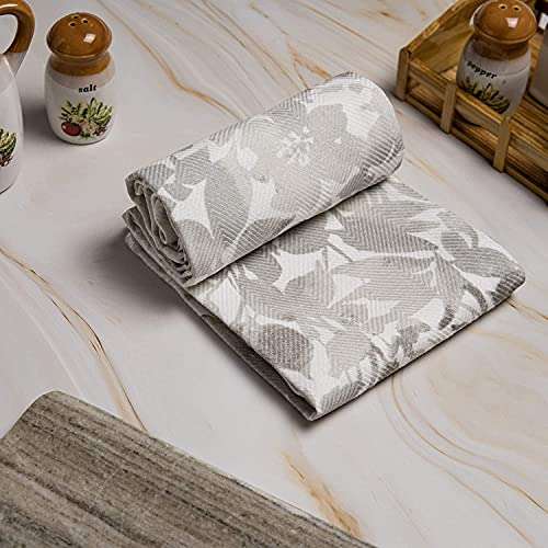 Shades of Life | Watercolor Floral Kitchen Towel | Multi Purpose Cleaning Cloth | 190 GSM | 100% Cotton | 28" H x 18" W | Extra Absorbent | Quick Drying | Reusable 3