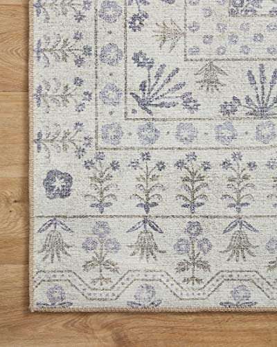 Loloi Rifle Paper Co. Maison Collection MAO-03 Rosette Ivory 2'-0" x 5'-0", .19" Pile Height, Accent Rug 5