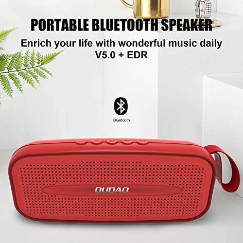 Dudao Portable Dolby Bass Dual Wireless Bluetooth 5.0 Speaker (Red) 2