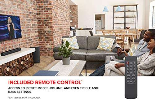 Creative Stage 2.1 Channel 160W Under-Monitor Soundbar with Subwoofer for TV Computers, and Ultra Wide Monitors Bluetooth/Optical Input/TV ARC/AUX-in, Remote Control and Wall Mounting Kit (Black) 6