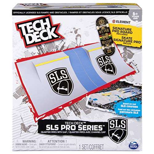 TECH DECK - SLS Pro Series Skate Park – Quarter Pipes with Gap and Signature Pro Board
