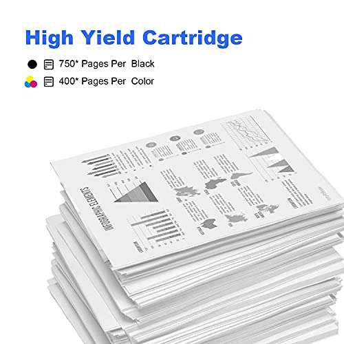 HavaTek Remanufactured Ink Cartridge Replacement for HP 901XL 901 XL for OfficeJet J4550 J4680 4500 J4580 J4540 J4500 J4680c G510a J4624 G510b G510g G510h G510n J4524 J4525 Printer (1 Black, 1 Color) 3
