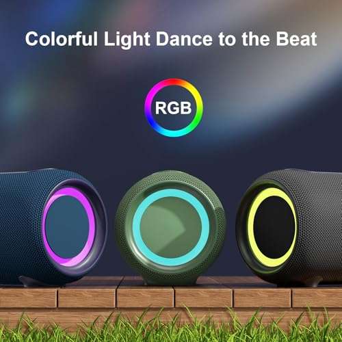 Passau Portable Bluetooth Speakers Loud 40W Peak Stereo Sound, Passive Radiators-Deep Bass, All Day Playtime, Adjustable Strap, BT5.3, IPX5 Wireless Speaker RGB Lights for Indoor Outdoor 4