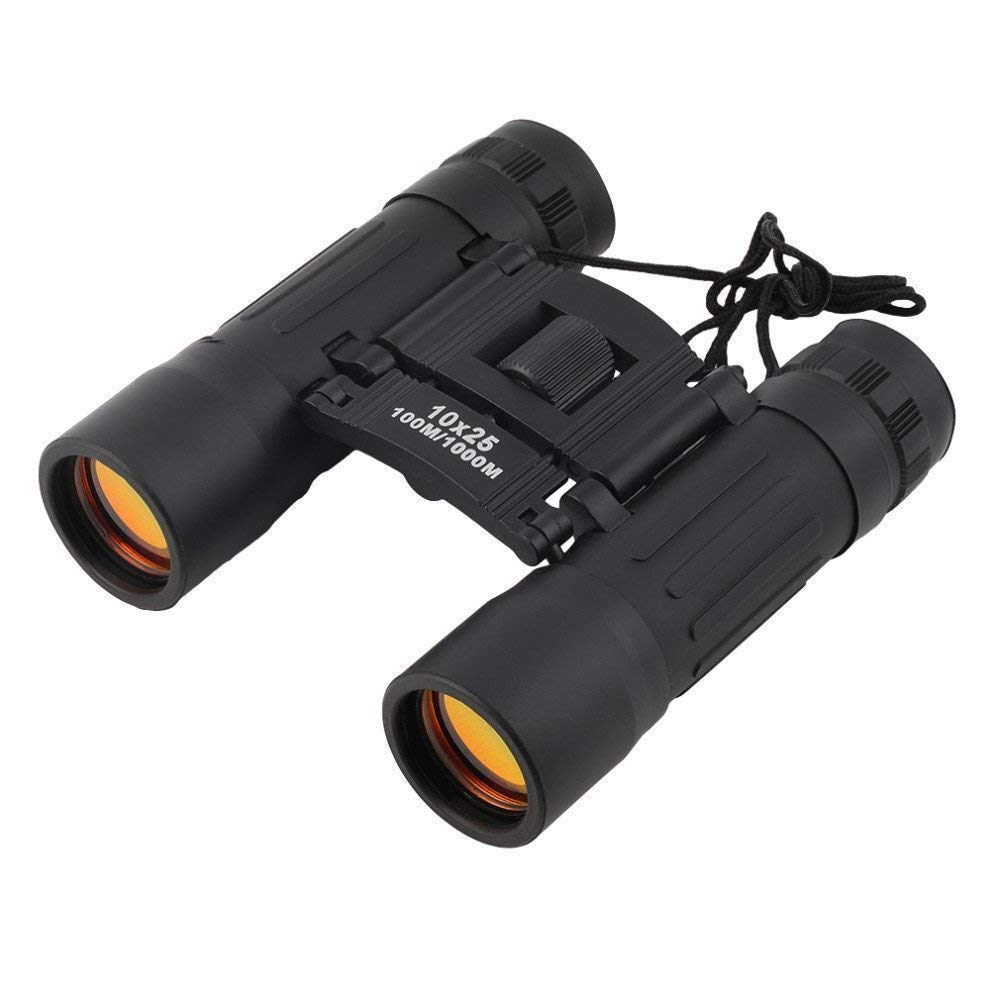 ADEPT New Comet Powerful Portable Compact Mini Pocket 10X25 Binoculars Telescope for Camping Travel Concerts Outdoors Black