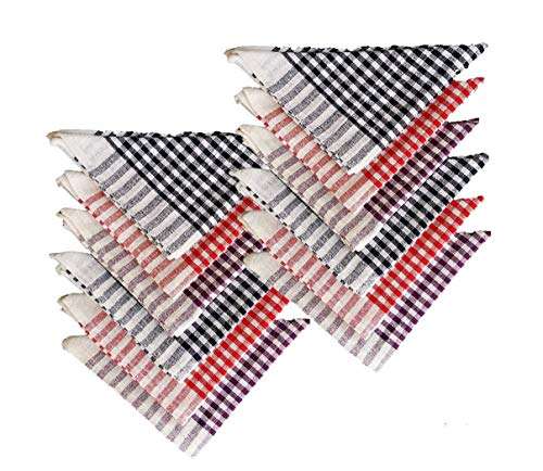 Expeditious® Pack of 4 Cleaning Cloth Multipurpose Kitchen Napkin/Cleaing Cloth, Indian Super Checked Multi Colored Kitchen Towels, Kitchen Wipe Towel Set of 4(Multicolor) 4
