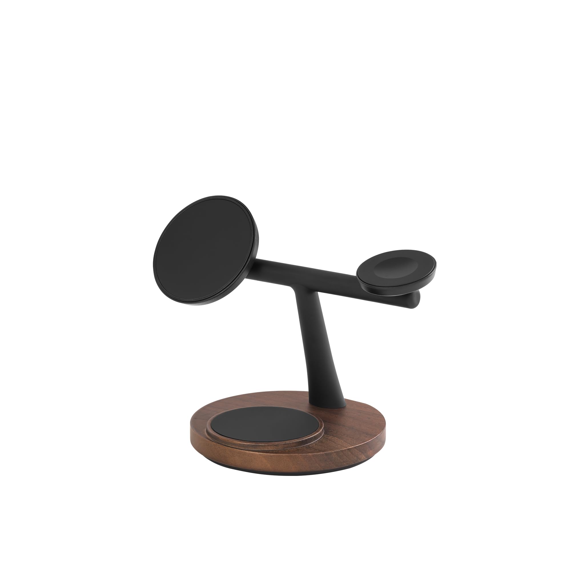 ZenStand Wireless Charging Station, 3 in 1 Charger, Genuine Wood Design, Compatible with MagSafe, Compatible with Apple Watch, Desk Accessory, 15W, Charger Station, Power Adapter/Cable Not Included 1