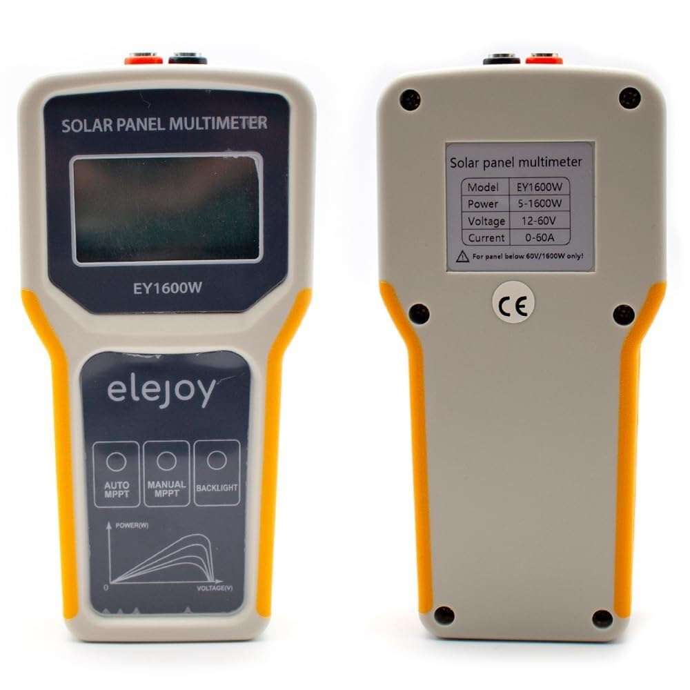 DDYWQCLMR Solar Panel Tester Photovoltaic Multimeter Upgrade EY1600W with Ultra Clear LCD, Smart MPPT Open Circuit Voltage Troubleshooting Utility Tool for Solar PV Testing(EY1600W) 4