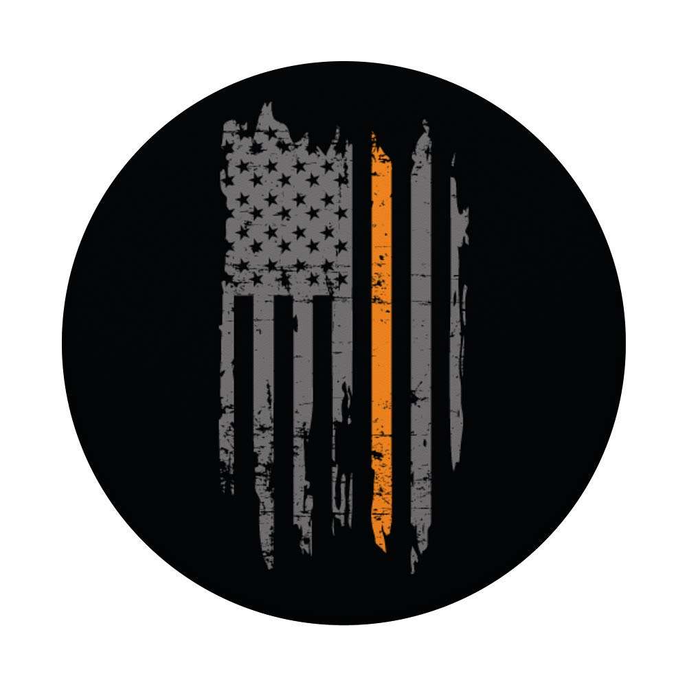 Thin Orange Line Rustic USA Flag Search and Rescue Volunteer PopSockets PopGrip: Swappable Grip for Phones & Tablets 4