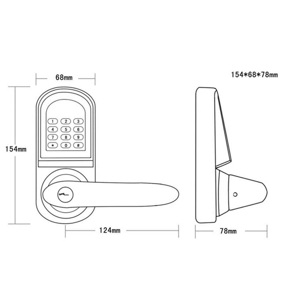 Digital Keypad Door Lock Stainless Steel Electronic Keyless Entry Door Lock Digital Combination Higher Security Door Knob (Pass Code or Card) (Right Hand) 6