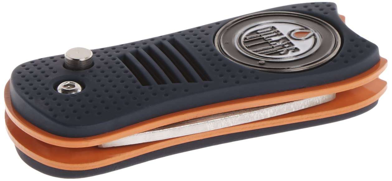 Team Golf NHL Edmonton Oilers Retractable Divot Tool with Double-Sided Magnetic Ball Marker, Features Patented Single Prong Design, Causes Less Damage to Greens 5