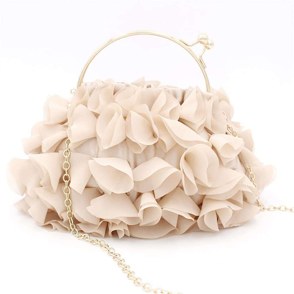 YMGSCC Hand-held Flower Bag Bride Handbag Wedding Bridesmaid Temperament Dress Dinner Bag Fairy Bag 5