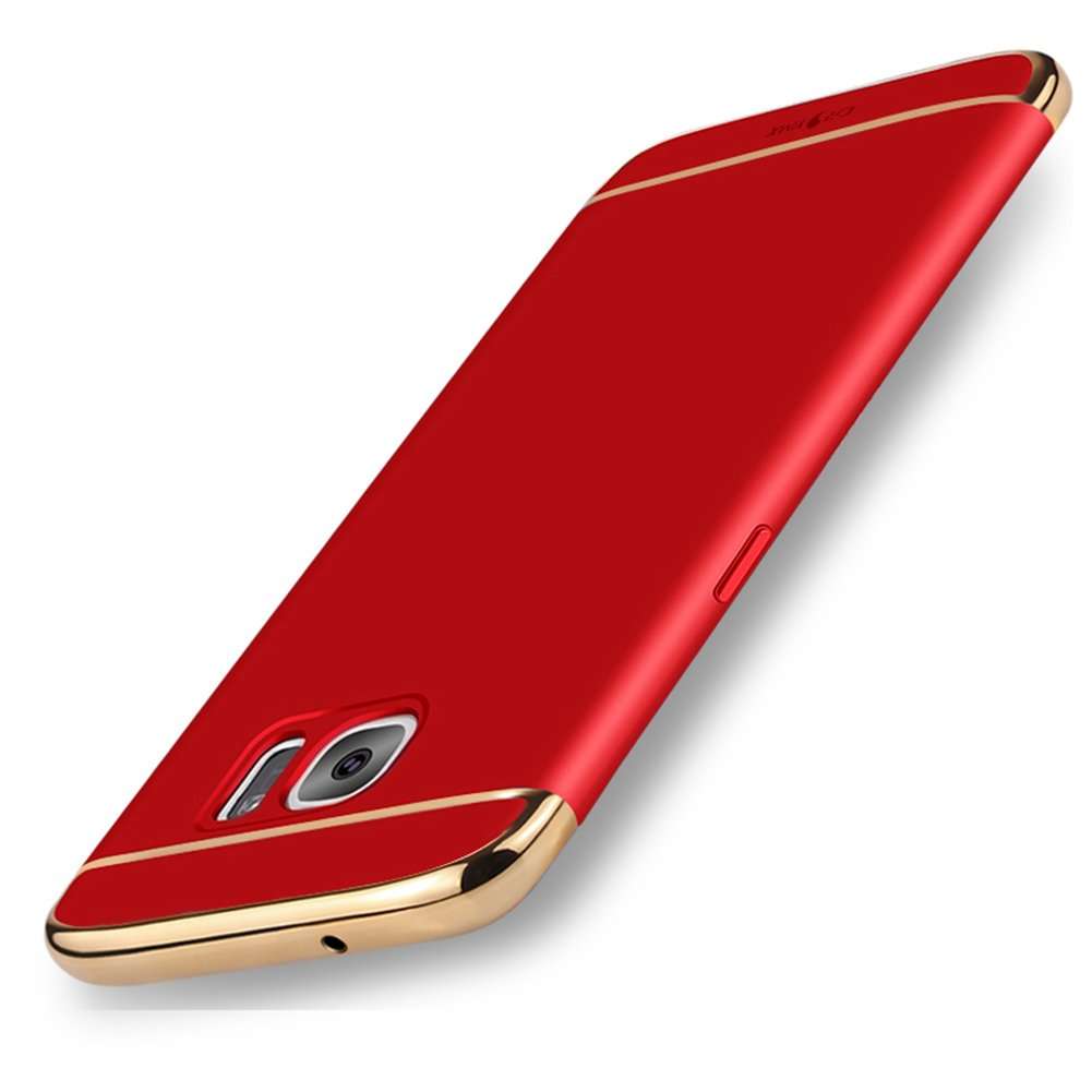 CROSYMX Galaxy S7 Case Back Cover, Ultra Slim & Rugged Fit Shock Drop Proof Impact Resist Hard Protect Case for Samsung Galaxy S7 (5.1'')(2016) - Red 2