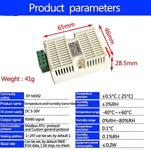 Temperature & Humidity Transmitter SHT20 Sensor High Precision Monitoring Modbus RS485 Dec12 Dropship 1