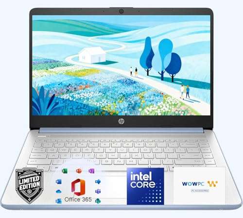 HP Ultrabook Laptop with Office 365 & Copilot AI • Intel 4-Core CPU • 1.1TB Storage (1TB OneDrive and 128GB SSD) • 8GB RAM • Windows 11 w/o Earbuds 1