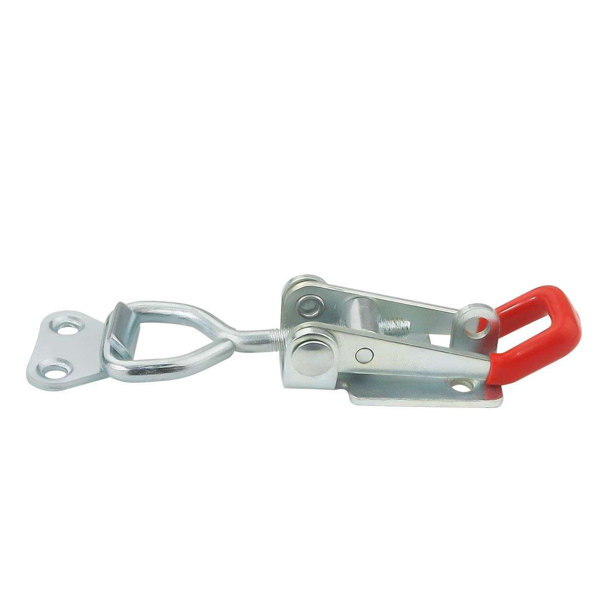 4 Pcs Heavy Duty Toggle Clamp Latch 4002 Adjustable Latch Hardware, 551Lbs Holding Capacity, Quick Release Pull Latch Clamp for Box Case Trunk, Industrial EquiIpment, Smoker Door and More (4.9inch) 3