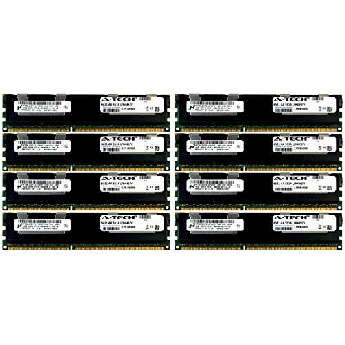 A-Tech Micron 32GB Kit 8X 4GB PC3-10600 1.5V for HP ProLiant BL620C G7 664690-001 BL660c G8 BL680C G7 BL685C G7 DL1000 647650-071 DL160 G6 DL360 G7 SL160Z G6 DL160 G8 500205-071 DL165 G7 Memory RAM 1