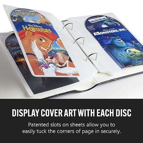 Bellagio-Italia Tuscany DVD Binder - Beautifully Store and Protect DVDs, Blu-Rays, CDs, Photos and Video Games (6) 3