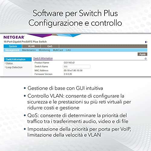 Netgear GS108Ev3 ProSafe - 8-Port Gb, GS108E-300PES 3