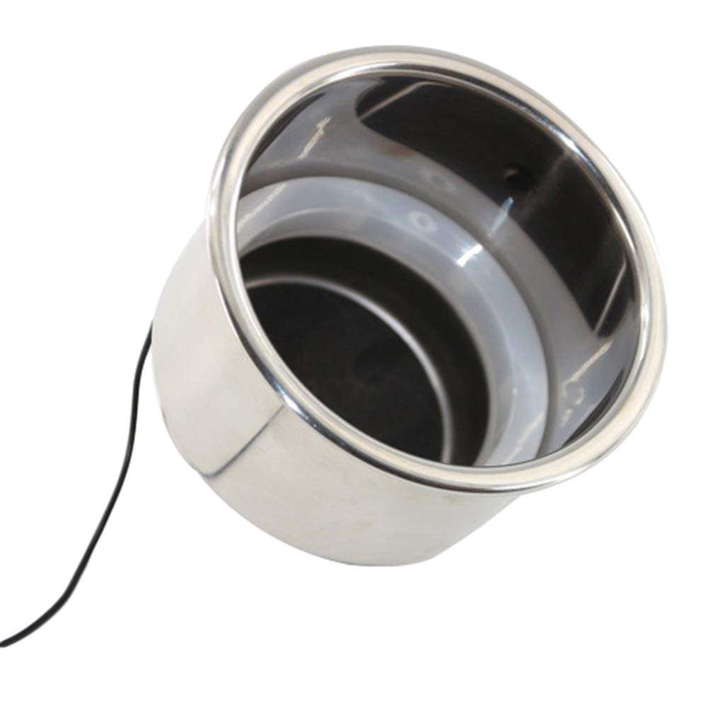 Grebest Drink Holder Boat Parts & Accessories Holder 2Pcs Stainless Steel Blue Light 8LED 12V Cup Drink Holder for Marine Boat Car - Blue 2