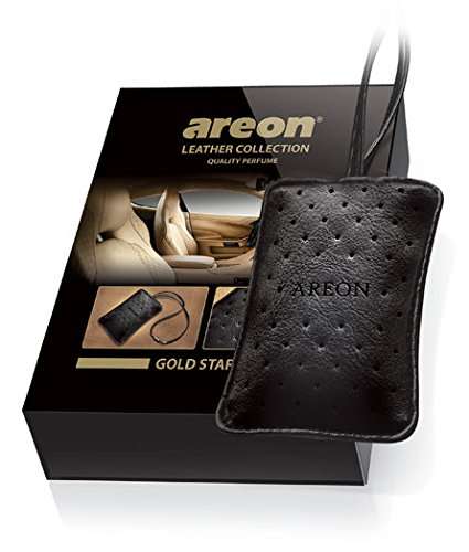 AREON Gold Star Leather Collection Quality Perfume for Car - Air Freshener … (6, Gold) 1
