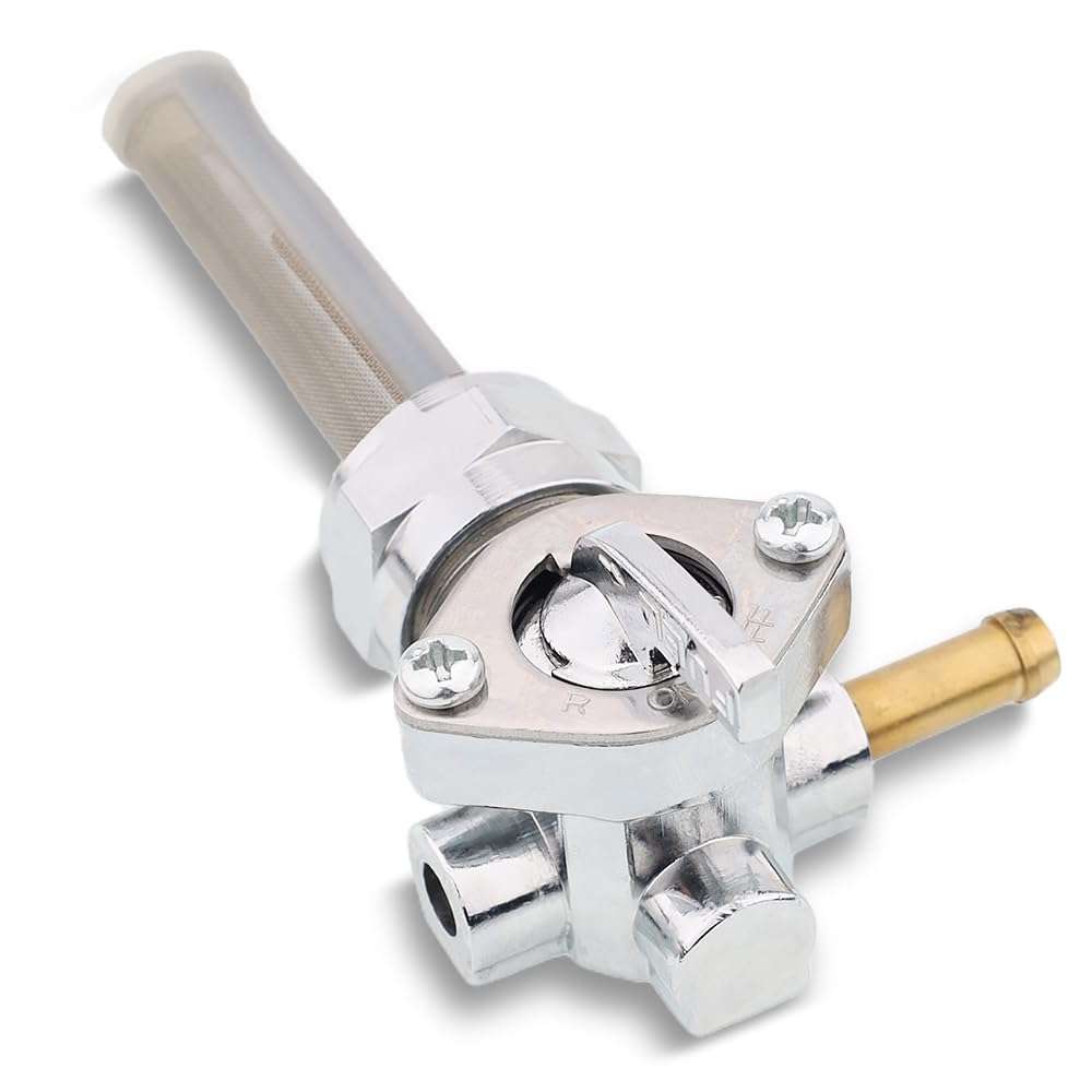 TSUNG 22mm Petcock Fuel Valve Shut Off Tank Switch Compatible with Harley Davidson Sportster Big Twin Dyna Electra Glide Heritage Softail Springer Low Rider Tour Glide (Right Outlet) 1